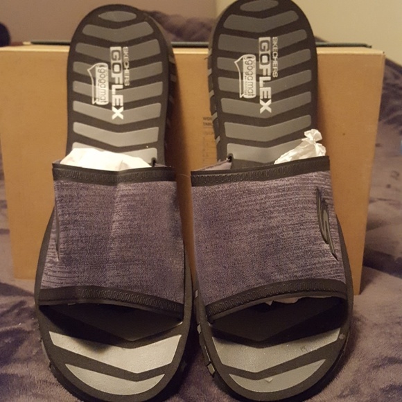 skechers go flex goga mat flip flops